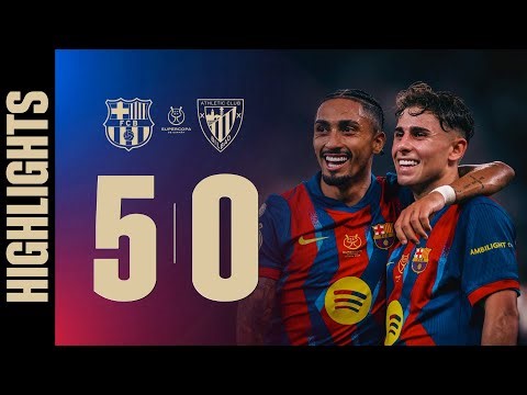 HIGHLIGHTS | FC BARCELONA 5 vs 0 ATHLETIC CLUB | SPANISH SUPER CUP SEMIFINAL 🔵🔴