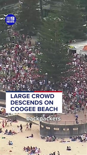 Coogee Beach was heaving today as hoards of partygoers streamed in for Christmas Day celebrations. #9News