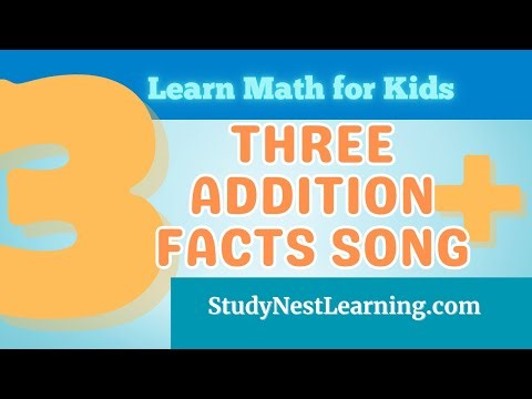 Addition Facts with 3 | Math Song for Kids