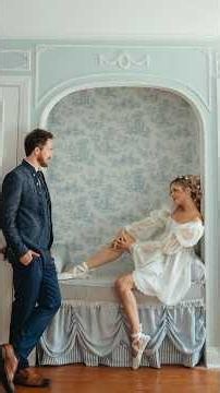 Turning old curtains into an engagement shoot dress! #sewing #wedding #engagement