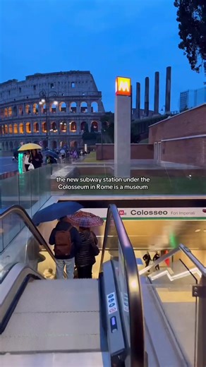 Rome opens the Colosseo–Fori Imperiali metro station on Line C, built beneath Via dei Fori Imperiali and displaying archaeological remains discovered during excavation. #rome #italy #traveltok #colosseum #historytok