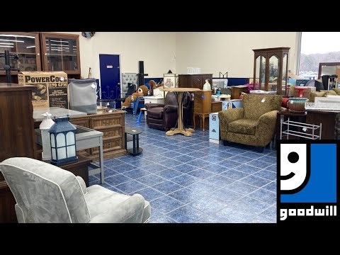 GOODWILL SHOP WITH ME FURNITURE SOFAS CHAIRS TABLES DECOR KITCHENWARE SHOPPING STORE WALK THROUGH