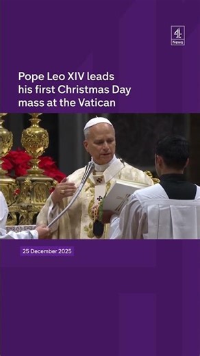 Pope Leo holds first Christmas mass