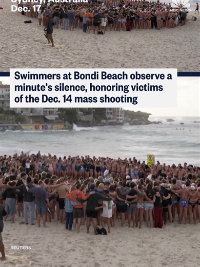 Crowds gathered to observe a moment of silence for the victims of the Bondi Beach shooting.