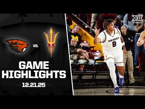 Oregon State vs. Arizona State Game Highlights | 2025-26 Big 12 Men’s Basketball