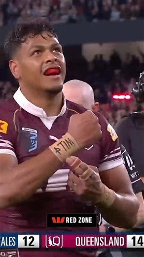 Something special from the Maroons in the Red Zone! #nrl #stateoforigin #origin