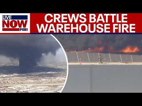 Massive Los Angeles warehouse fire prompts shelter-in-place order