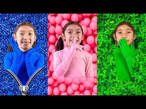 Maddie & Kaden Play Hide and Seek Adventure with Colors