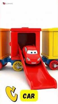 ABC Surprise Train Boxes A–H 🚂🎁 | Colorful Vehicle Phonics for Toddlers | UZR Learning #shorts