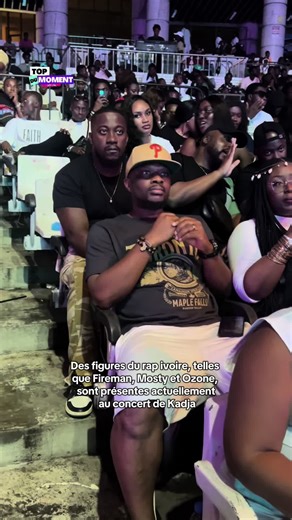 Des figures du rap ivoire, telles que Fireman, Mosty et Ozone, sont présentes actuellement au concert de Kadja 🔥🇨🇮 #kadja #palaisdelaculture