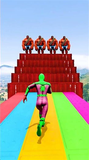GTA 5 Epic Water Ragdolls | Spider-Man Jumps / Fails ep.20074 #shorts