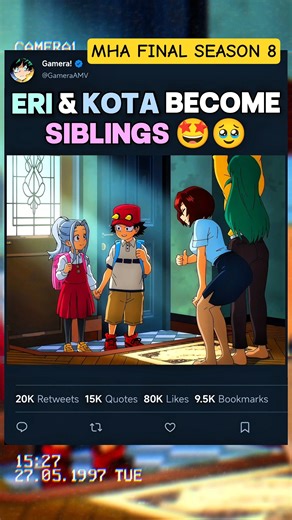 ERI & KOTA become SIBLINGS 🤩🥹 | #myheroacademia #edit #mha #amv #anime