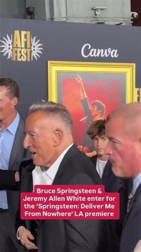 Bruce Springsteen & Jeremy Allen White Enter for the 'Springsteen: Deliver Me From Nowhere' Premiere