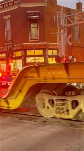 WOW! HEAVY Duty Railway Car In Middle Of Street, CSX Street Running Train, JawTooth #shorts