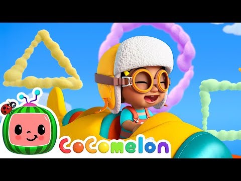 Learn Shapes on Ninas Plane🛩️ | Cocomelon Nina Time | Kids Cartoons & Nursery Rhymes | Moonbug Kids