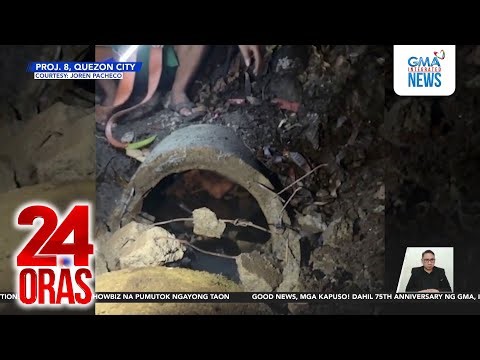 Naked gatecrasher gets stuck inside drainage | 24 Oras