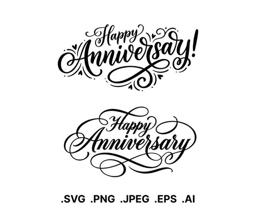 Happy Anniversary - Vector Pack SVG PNG JPEG - Etsy UK
