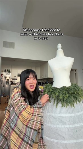 Creating a Christmas Tree Dress in 3 Days