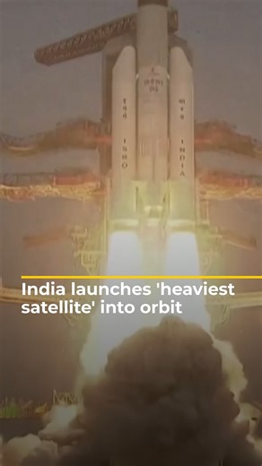 India has launched what it says is the heaviest satellite ever lifted from the country, using an Indian-made launcher. The BlueBird Block-2 is the largest commercial communications satellite in orbit and is designed to provide space-based cellular broadband to smartphones. | Al Jazeera English