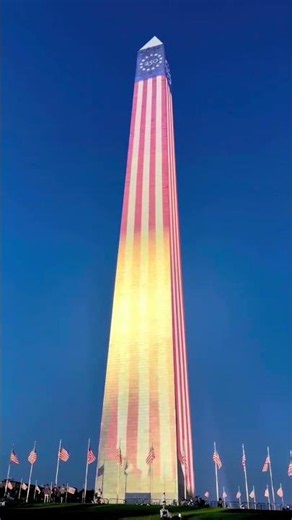 Washington Monument LIGHTS UP for America 250