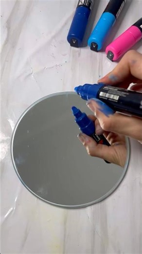 Craft Idea! ✨🎨 Let’s Paint a Mirror using Paint Markers! 🪞 #artistomg #diy #inspiration