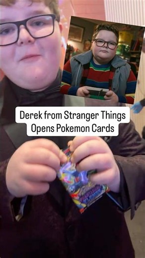 Opening Pokemon cards with Derek from Stranger Things