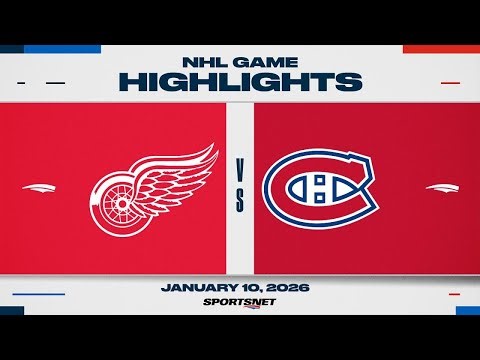 NHL Highlights | Red Wings vs. Canadiens - January 10, 2026