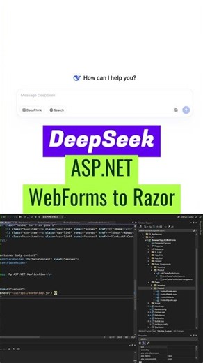 DeepSeek - ASP.NET Web Forms to Razor Pages #aicoding