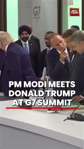 Historic Moment! PM Modi & Trump Meet at G7 Summit | First Handshake in 16 Months #pmmodi #trump