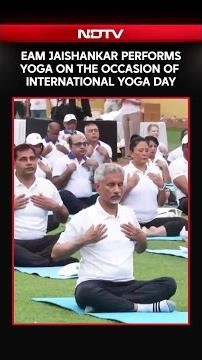 EAM Jaishankar Performs Yoga On The Occasion Of International Yoga Day
