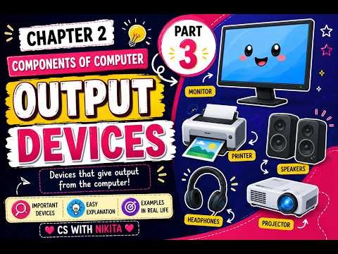 Class 6 Computer Science Chapter 2 Part 3 | Output Devices Explained | CS With Nikita