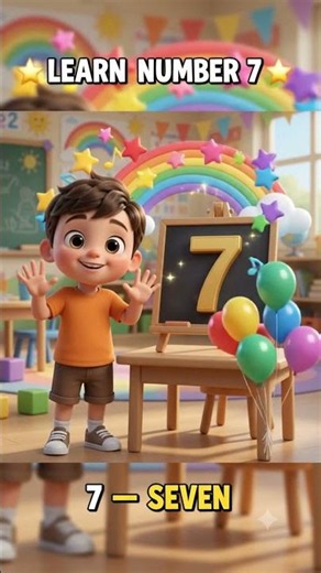 Learn Number 7️⃣ | Number Seven for Kids | Fun Counting for Toddlers 🥳