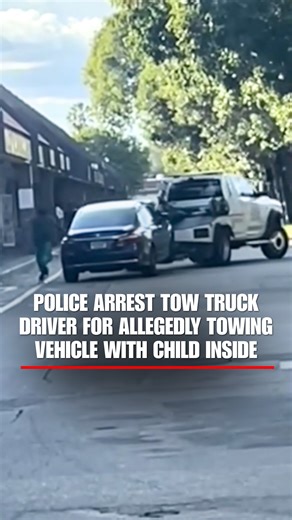 'MY KID!': A tow truck driver was arrested after allegedly taking a car with a 4-year-old child still inside. Florida police say the child fell from the moving car, but was rescued by her father and treated for minor injuries. | Fox News
