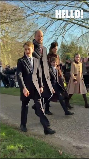 Prince George seen ALMOST as TALL as his dad Prince William at Sandringham for Christmas service