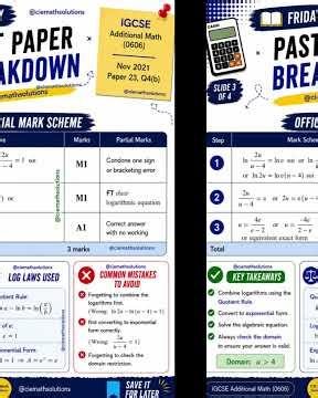 IGCSE Add Mathematics (0606) | Logarithmic Equations | Past Paper Breakdown | Nov 2021 P23 Q4(b)