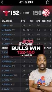 BULLS WIN 152-150 over Hawks 📈🏀