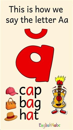 Short Vowel Ăă — This Is How We Say the Letter Aă! | Cap, Bag, Hat