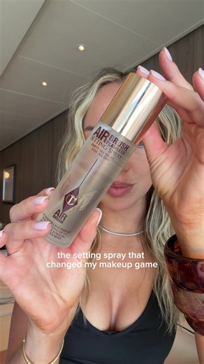 when you want your makeup to look like skin ✨@Charlotte Tilbury Airbrush Flawless Setting Spray for the most seamless blend and instant glow