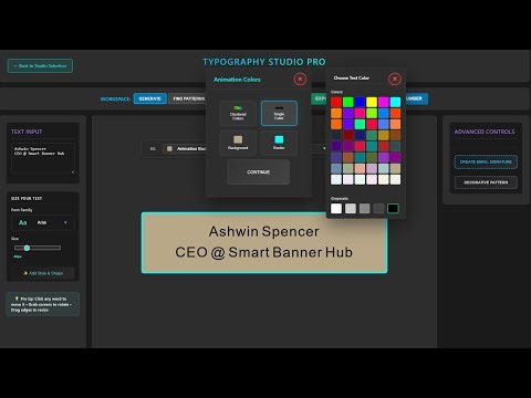 World's First DBSCAN Email Signature Animation Engine - Live Demo | Typography Studio Pro