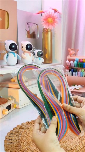 DIY from QUILLING STRIPS✨🫶🏻 | Handmade keychain |#shorts #diy #craft #handmade #trending