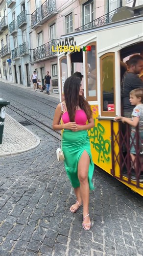 The colorful trams of Lisbon in Portugal 🇵🇹 Add Lisbon to bucket list in 2026 #portugal #lisbon