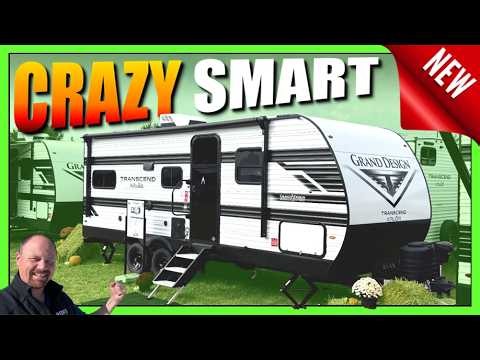 CLEVER new NO SLIDE Couple's Design! 2026 Grand Design Transcend 21RLX Travel Trailer