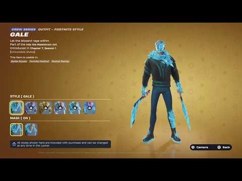 ALL NEW Gale Skin Styles Fortnite Crew Pack