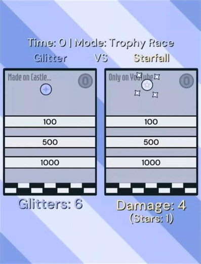 Season 4 Trophy Race: Glitter VS Starfall (Debut) | #satisfying #physics