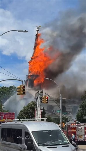 UPDATE: FDNY is now looking into arson as a cause due to CCTV of suspicious activity