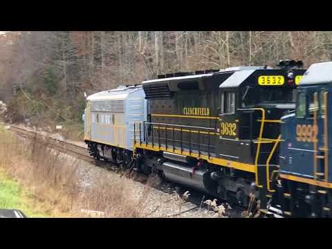 CSX Santa Train W/Santa, Clinchfield Locomotive & Office Car Special Passenger Cars In Virginia 2017