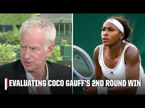 John McEnroe evaluates what gave Coco Gauff the win in the second round 👏 | 2026 Wimbledon