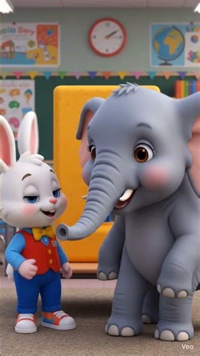 Learn the Letter E 🐘 | E for Elephant | Bella Bunny Teaches ABC #Shorts