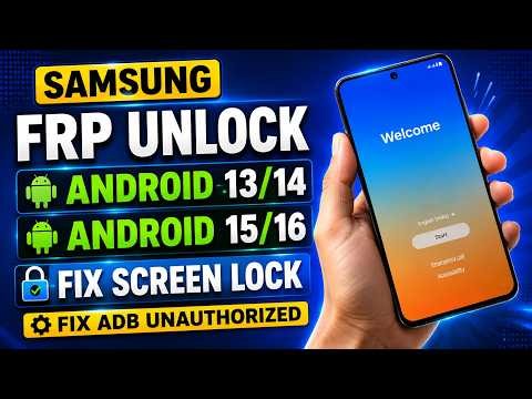 All Samsung FRP Bypass 2026 Android 14/15/16 Adb Unauthorized Fix | Samsung Reset FRP Lock 2026