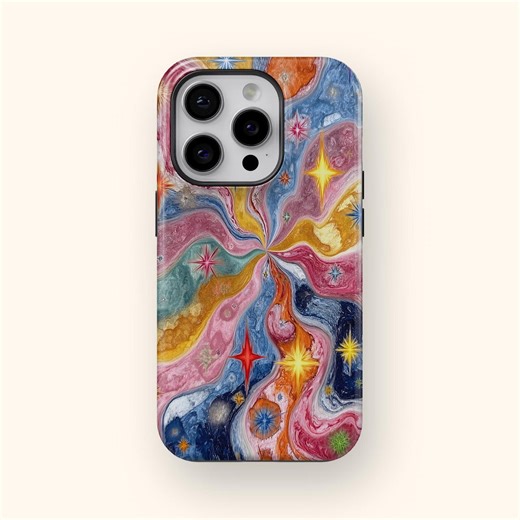 Psychedelic Starburst Phone Case for iPhone 17 16 15 14 13 12 11 and Samsung Galaxy S25 S24 S23 S22 S21 Trippy Cosmic Swirl Art Design - Etsy Ireland